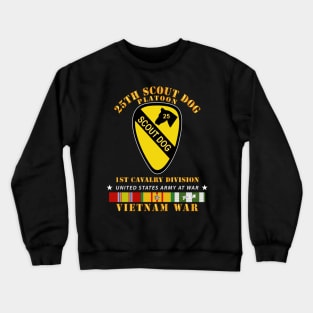 25th Scout Dog Platoon 1st Cav - VN SVC Crewneck Sweatshirt